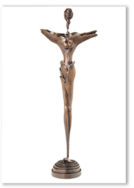 Abbildung: Fleur du soir, Bronzeskulptur von Erich Kraft